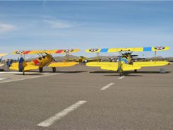 Stearman lineup at the Cactur Fly-in Stearman lineup at the Cactur Fly-in