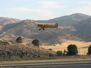 J-3 Cub takes off from Tehachapi J-3 Cub takes off from Tehachapi