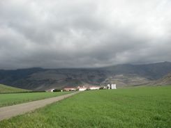 The Eyjafjallajokull volcano hid behind clouds.