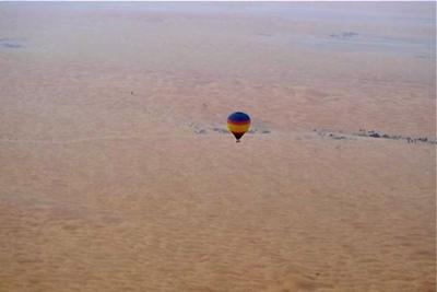 Hot Air Balloon Over Dubai Desert