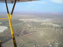 Cub dodging windmills on landing Tehachapi