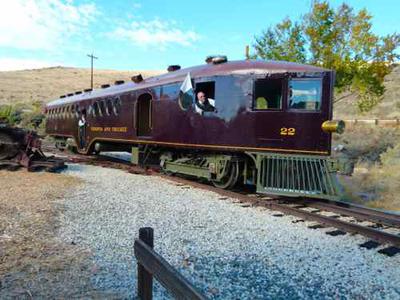 1910 Virginia and Truckee McKeen Motor Car #22 at the Nevada State Railroad Museum in Carson City