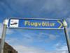 Flugvollur signs lead to all kinds of small airports in Iceland